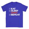 Couple Tshirt Monster Hunter Eat Sleep Hunt Repeat Gaming Tshirts Harajuku Summer Tee Shirt Casual 100 Cotton Clothing