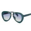 Trendy Aviator Spectacle Frame Frame Sun Glasses Glasses UV400 Unisex Sun Protection Eye Protection Versatile Street Photography Shades Glasses