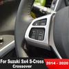 Car Steering Wheel Panel Cover Trim For Suzuki Sx4 S-Cross Crossover 2014-2016 2017 2018   Matte Interior Accessories