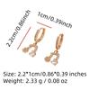 Simple Note Dangle Earrings for Women Cubic Zirconia Daily Jewelry Party Accessories