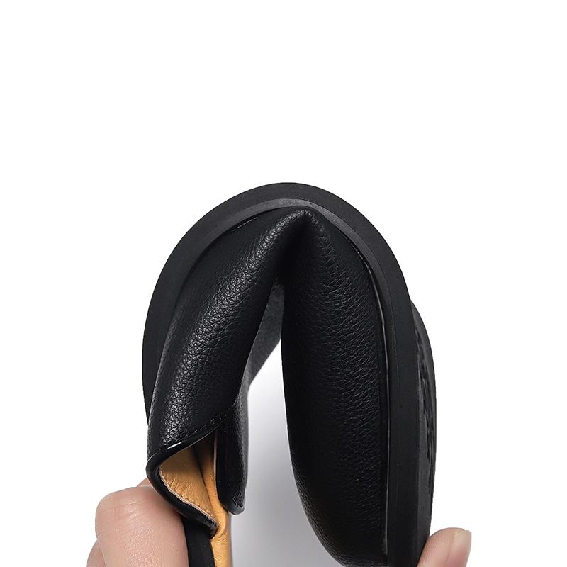 Fashion Italian Luxury Slip-On Loafers Men's White Daily Soft Sole Casual Shoes Outdoor Business Dress Shoes Indoor Mens Leather Sandals