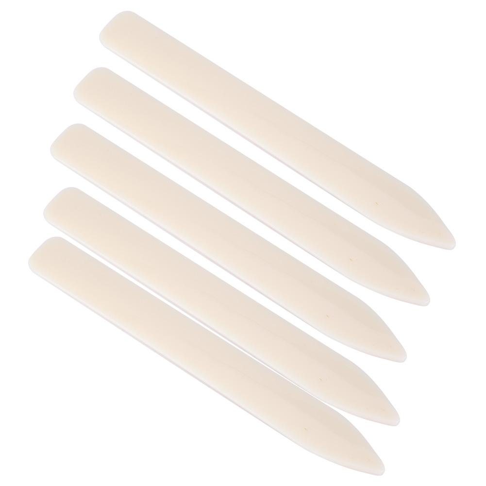 5Pcs Leather Craft Folder White Plastic DIY Hand Made Edge Trimming Sewing Tool Accessories(Long Type )
