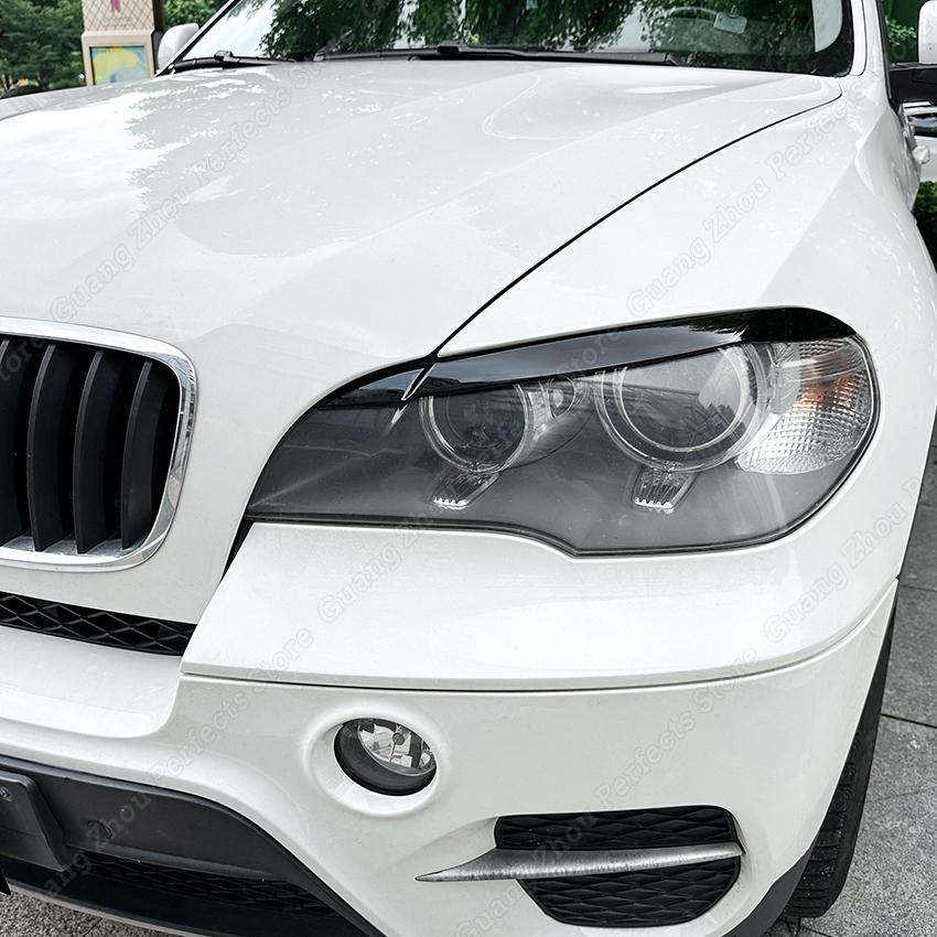 Auto-Scheinwerfer-Augenbraue Augenlid-Aufkleber für BMW X5 E70 30d 48i 30i 35d 40d 30d 50i 35i M50d 2006-2013 Zierleuchte Abdeckung Karosserie-Kits