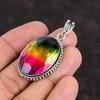 Faceted Multi Tourmaline Pendant Genuine Gemstone Jewelry 925 Sterling Silver Pendant Multi Tourmaline Jewelry Handmade Pendant Gift For Him