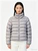 Dopamine Stand-up Collar Ribs Down Jacket Women's Fashion Simple Autumn and Winter New High Fluffy White Duck Down Jacket