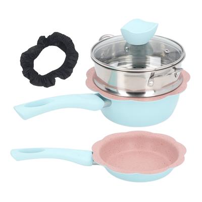 Multipurpose Sauce Pan With Visible Lid Steaming Basket Heat Proof Handles Nonstick Sauce Cooking