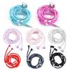 Wire Sport Stereo Universal Earphone In-ear Pearl Necklace Earphones With Microphone