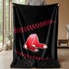Boston Red Sox Flannel Fleece Blanket Cozy Warm Throw Blanket For Couch Bed Travel All Season Use