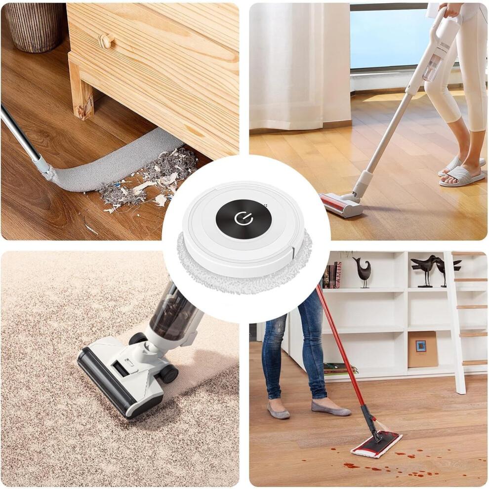Robot Vacuum and Mop Combo 2 In 1 with Smart Navigation for Pet Hair Carpet and Small Spaces White
