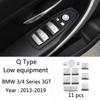 For BMW 3 4 Series 3GT F30 F31 F32 F34 F36 316li Car Accessories Control Gear Shift Panel Decorative Strip Cover Trim Sticker