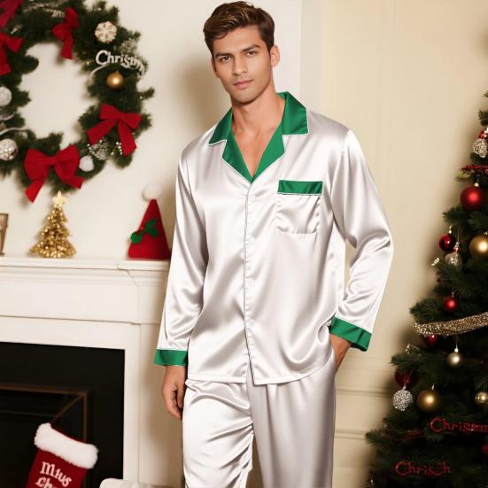 Family Christmas Pajamas Matching Sets 2 Pieces Parent-child Outfits Cozy Breathable Pjs Outfits Christmas Themed Costumes for Family