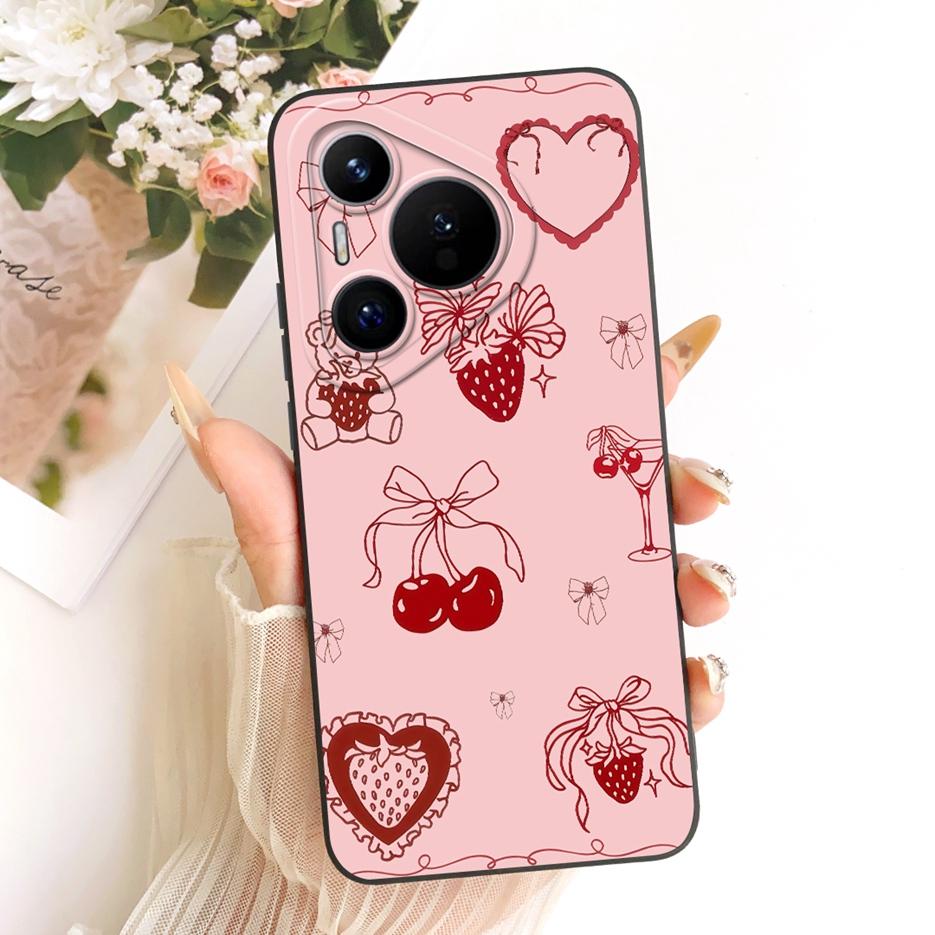 For Huawei Pura 70 Pro Case Pura70 Pro+ New Flowers Candy Painted Cover Soft Silicone Phone Case For Huawei Pura 70 Ultra Fundas