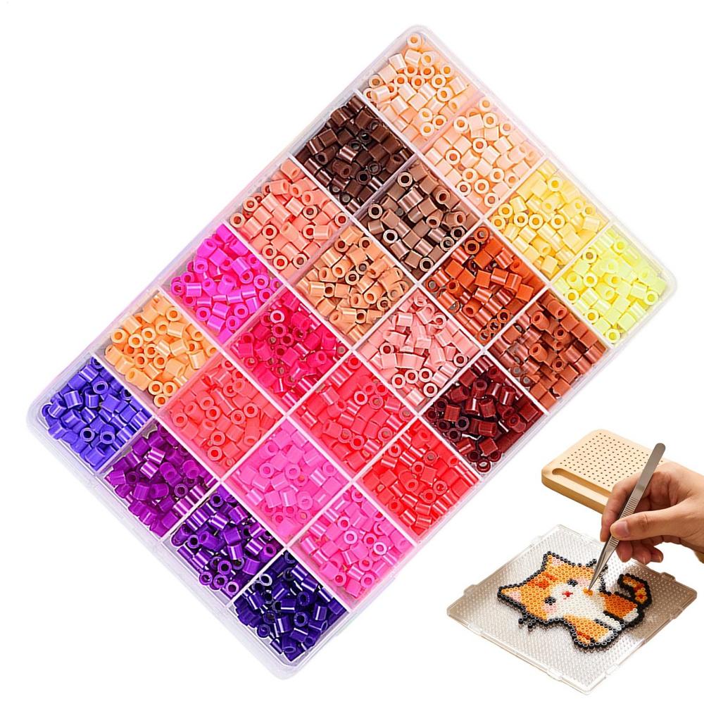 Fuse Beads 24-Color DIY Crafting Supplies Bead Melting Craft Kits for Kids Teens Adults Hobbyists Home Studio Workshop Classroom