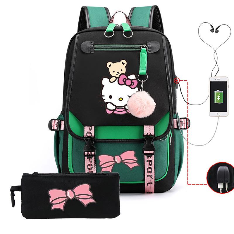 Cute Cartoon Printed Backpack Female Japanese Sweet Small Fresh Primary And Secondary School Student Schoolbag