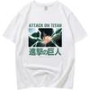 FJHYEEBN AOT T-Shirt Eren Yeager Attack Titan T-Shirt Streetwear Still Rundhals-T-Shirt für Herren Damen