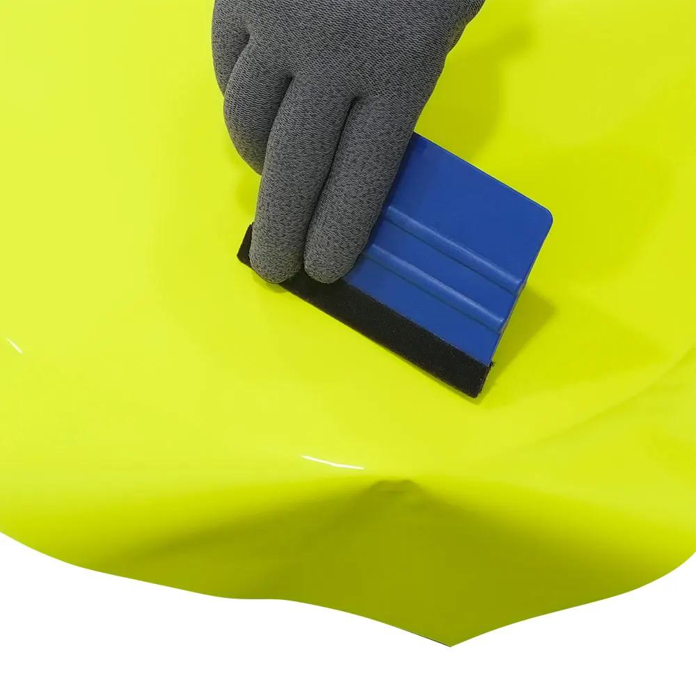 

Car Sticker Lemon Yellow Wrapping Film PET Sticker Bubble Free Vinyl Film Car Accessories Auto Exterior Interior Decoration 10x100cm
