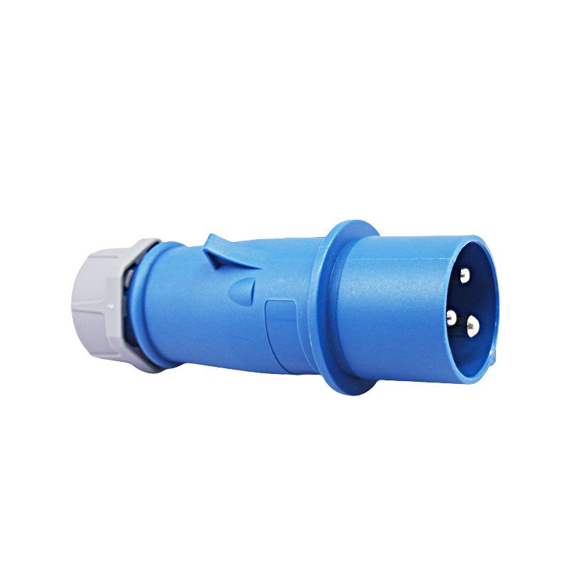 Industrial 32A 3-Pin IP44 Waterproof Plug & Socket Set, 250V Flame-Resistant Connector