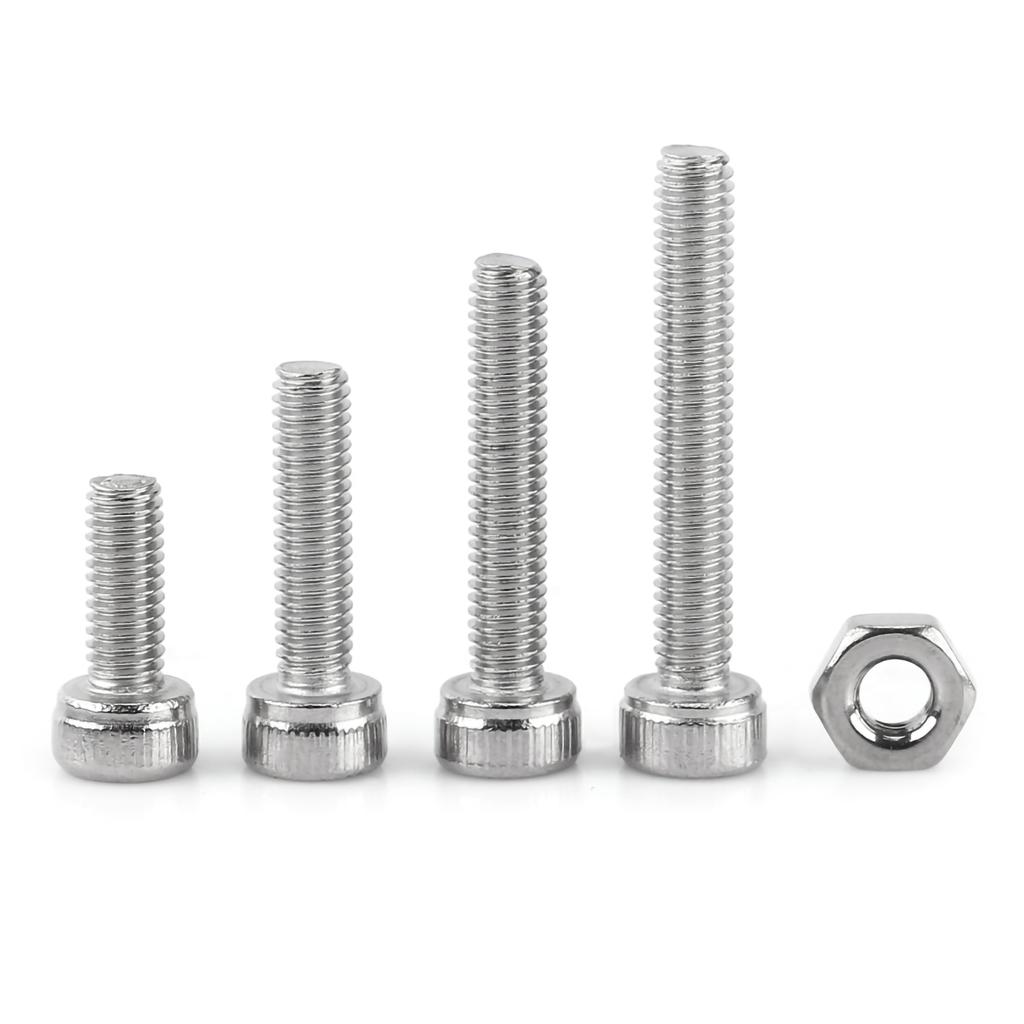 480pcs M2 M3 M4 Stainless Steel SS304 Hex Socket Cap Head Screws and Nuts Assrotment Set