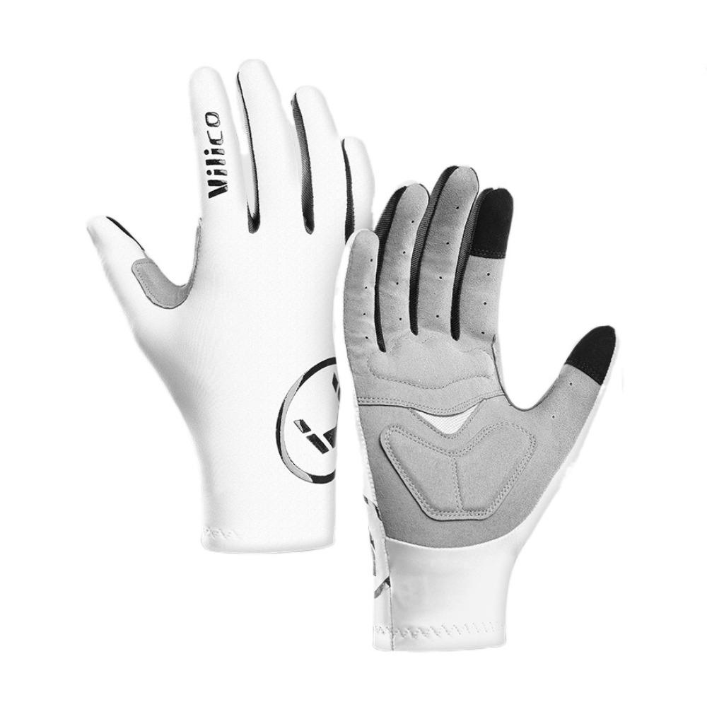 Elastic Full Fingers Bicycle Mittens Shock Absorption Racing Road Bike Glove  Running Sports