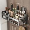Kitchen Organizer Shelf Wall-mounted Spice Storage Rack Kitchen Knife Holder Wall Seasoning Chopstick Spoon Shovel Storage