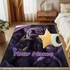 1PC Custom Name Purple Dragon With Rose Theme Floor Mat Ideal for Living Room, Game Rooms, Office, Bedroom,Floor Mat Playful Design