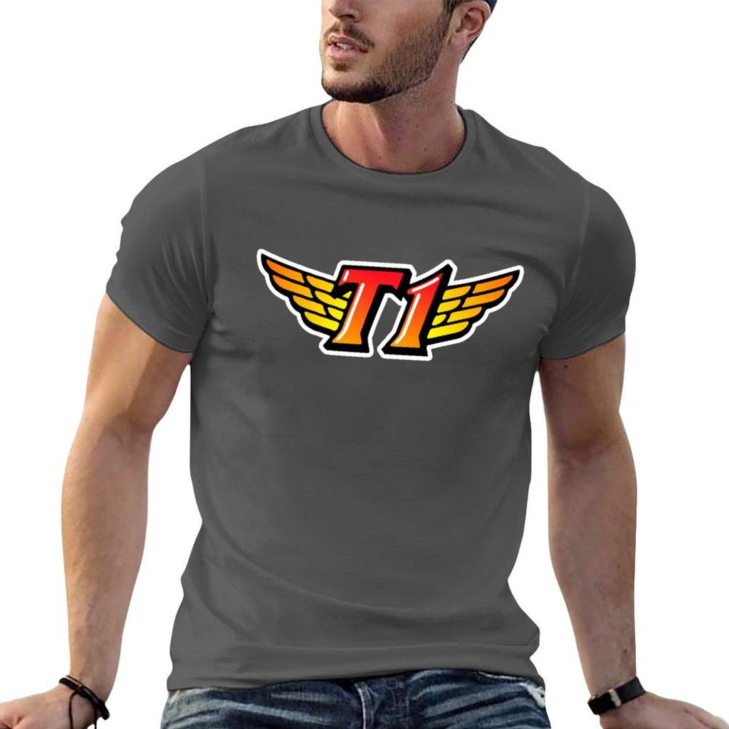 Skt T1 T-Shirt Schwarzes Baumwoll-T-Shirt Einfach Für Unisex Paket T-Shirts Für Unisex Pack Weißes Anime-T-Shirt Übergroßes T-Shirt