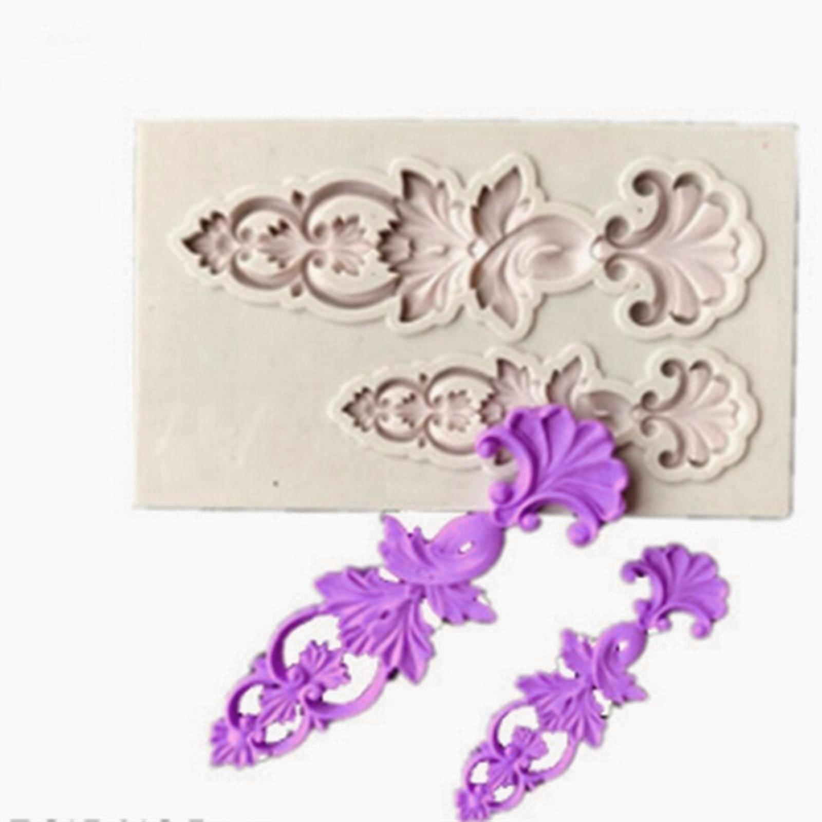 

DIY Сахарный торт Рельефный винтажный бордюр Силиконовая форма Инструменты для формочек для помадки Форма для пасты One Size