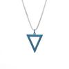 Titanium Steel Geometric Triangle Necklace Men's Geometric Pendant Cool Style Jewelry