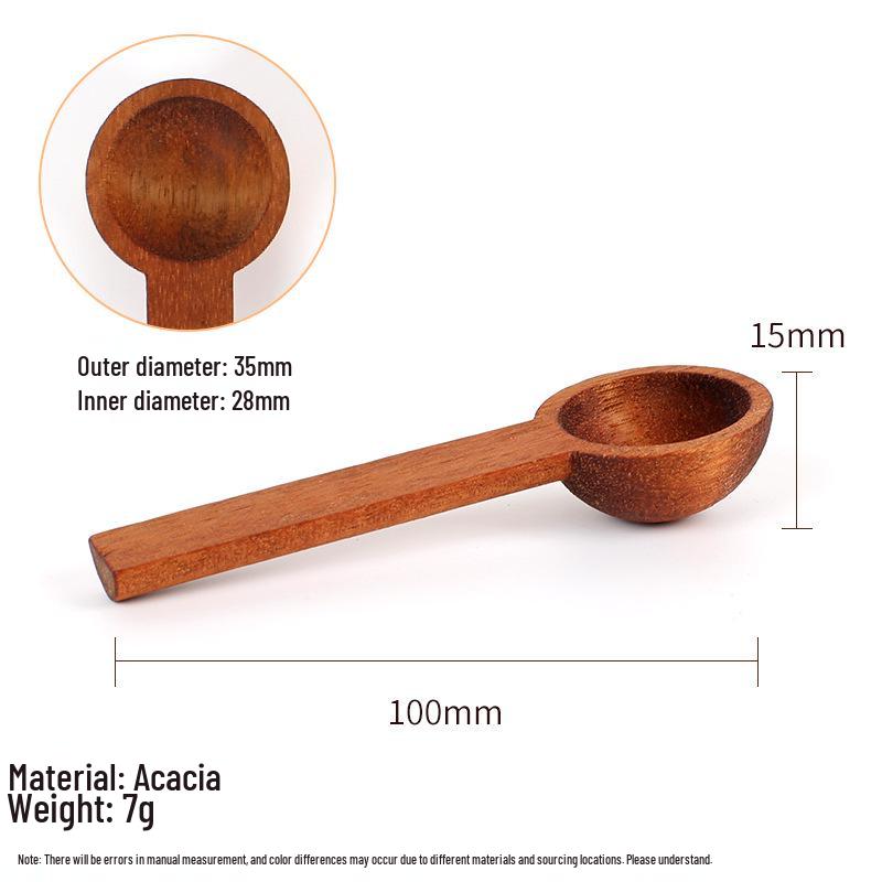 Acacia Wood Tea & Coffee Scoop - Small Wooden Seasoning, Salt, Bath, and Measuring Spoon