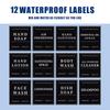 500ml Matte Black Lotion Bottle Plastic Refillable Bottle with Labels Wall-mounted Lotion Bottle Holder Shampoo Conditioner