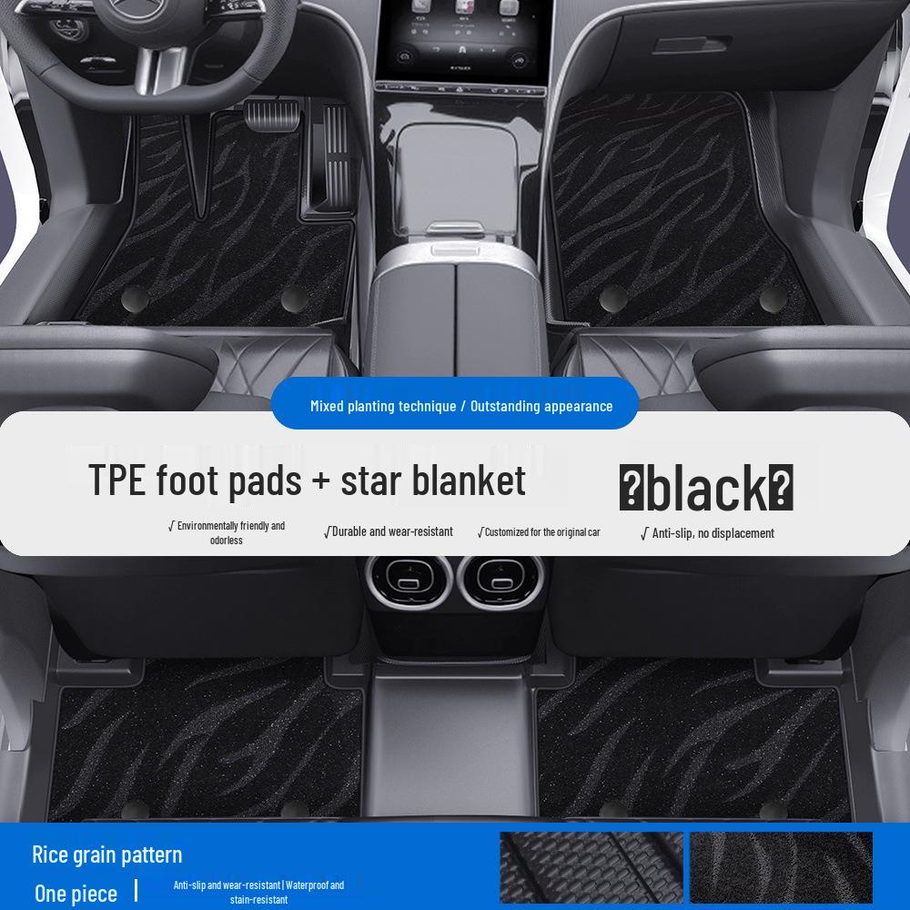 Compatible TPE Floor Mats & Door Sill for Mercedes-Benz A, C, E-Class, L, GLA, GLB, GLC - Full Coverage