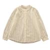 Korean Style Retro Evening Tea Embroidered Cotton Women's Shirt