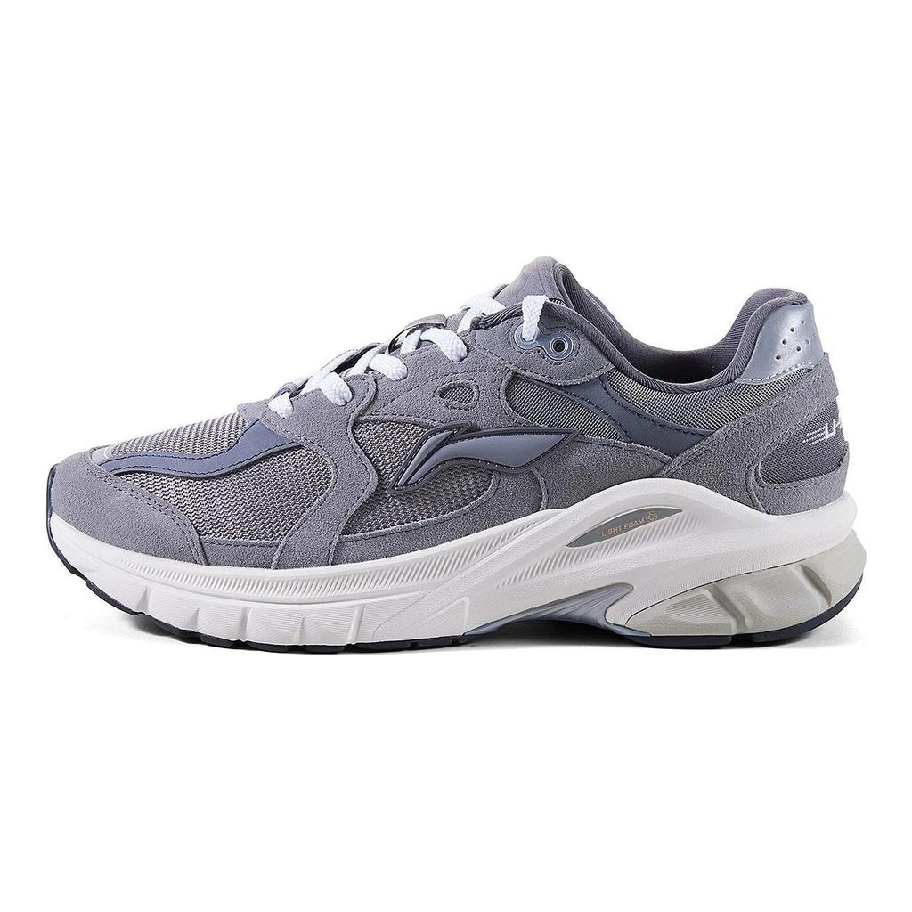 Li Ning Furious Rider Runner Abrasion Resistant Slip Resistant Cushioning Low Top Casual Shoes Women's Gray AZGT012-1