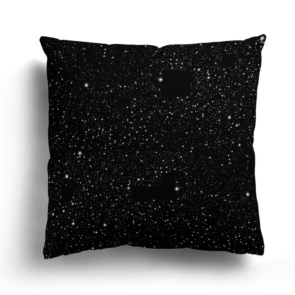 Home Sofa Cushion Cover Cartoon Pattern Pillowcase Fashion Black And White Star Astronaut Plush