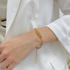 Stainless Steel Diy Lettering Curved Brand Accessories Simple Fashion Titanium Steel Bracelet