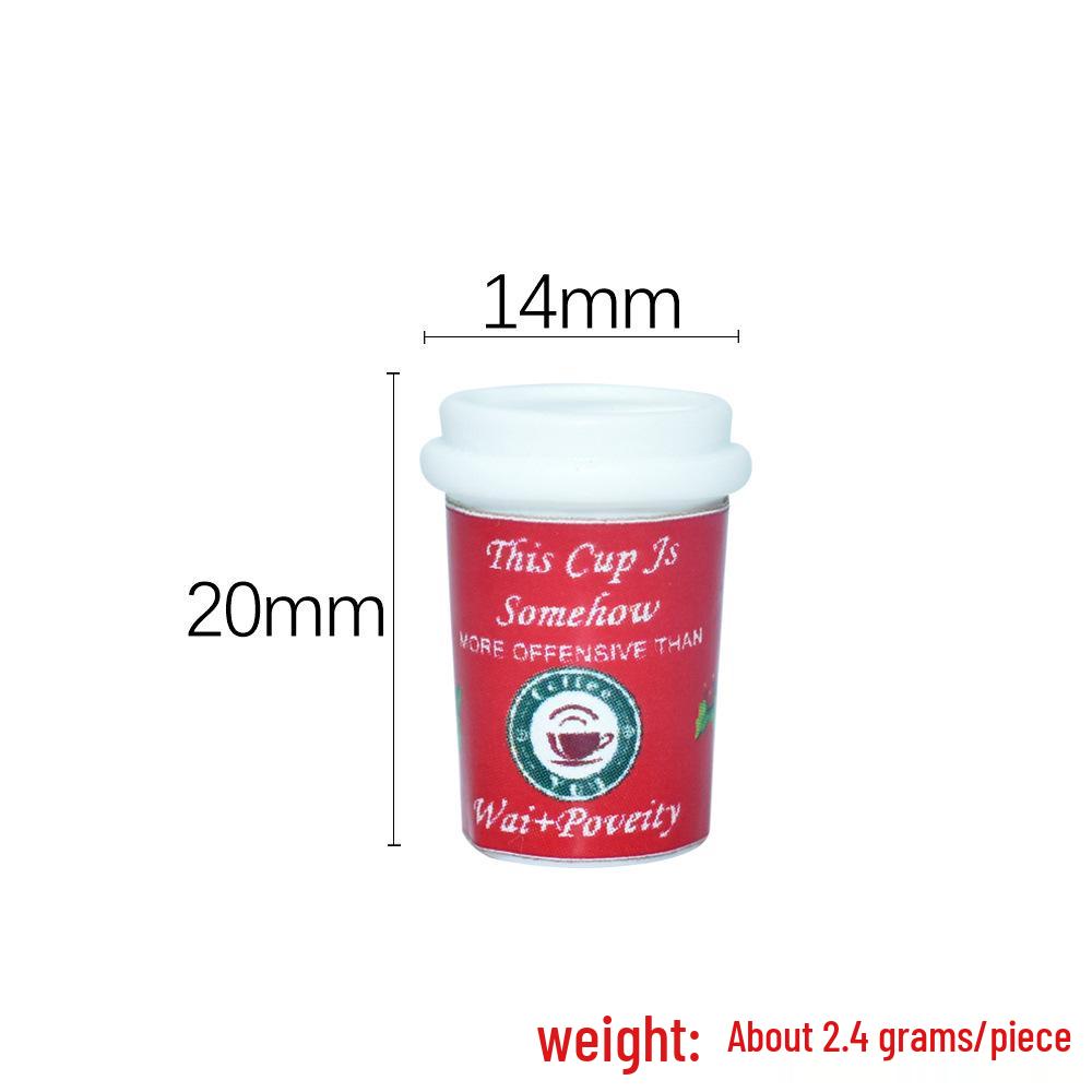 Mini Christmas Tree Resin Ornaments - Red & Green Gift Bag Set