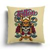 Bedroom Cushion Cover Cartoon Pillowcase Japanese Samurai  Character  Mask Living Room