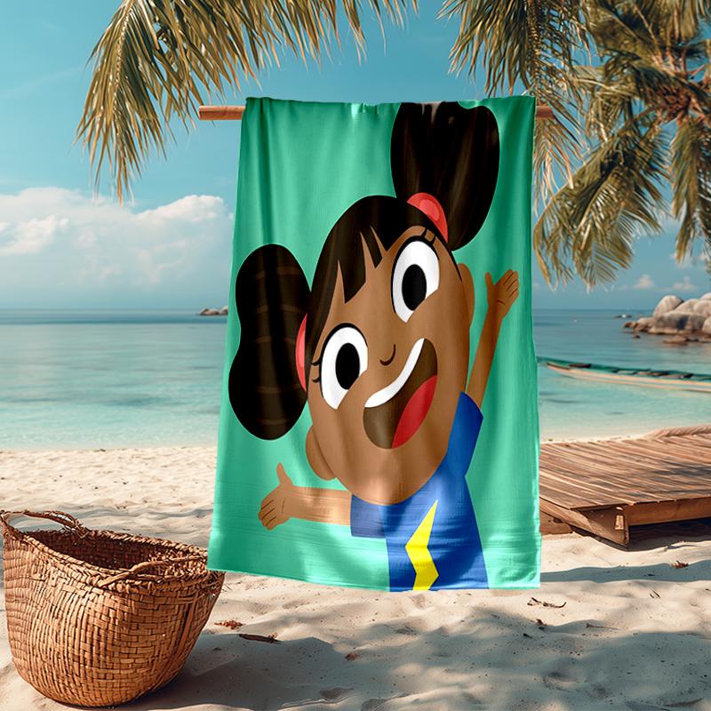 Ultra-Soft Beach Towel with Yakka Dee Theme,Ideal for Pool - Camping, Diving - Perfect Travel Essential, Vibrant Beach Towel.
