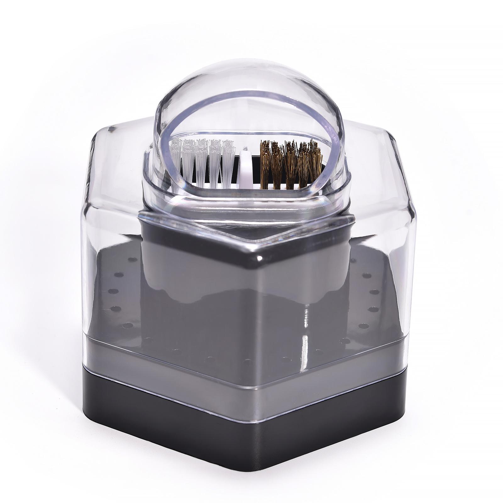 

Коробка для хранения фрез для ногтей с 24 отверстиями и чистящей щеткой, держатель шлифовальных головок, инструмент для аксессуаров для нейл-арта, пустая коробка для маникюрного салона чёрный