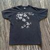 T-shirt Nera Unisex Ispirata ai Fiori Estetica Cocteau Twins Vintage Taglia TU352