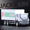 Simulation Exquisite Diecasts & Toy Vehicles Commercial Container Transport Truck 1:64 Alloy Car Model Christmas Gifts