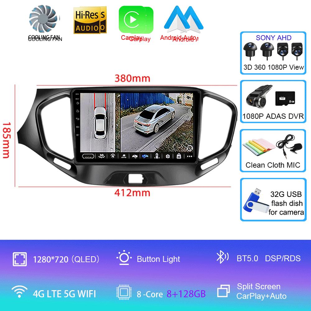 For LADA Vesta Cross Sport 2015-2019 Wireless Carplay Stereo Head Unit 2DIN Screen Android 14 Car Radio Multimedia Navigation 4G