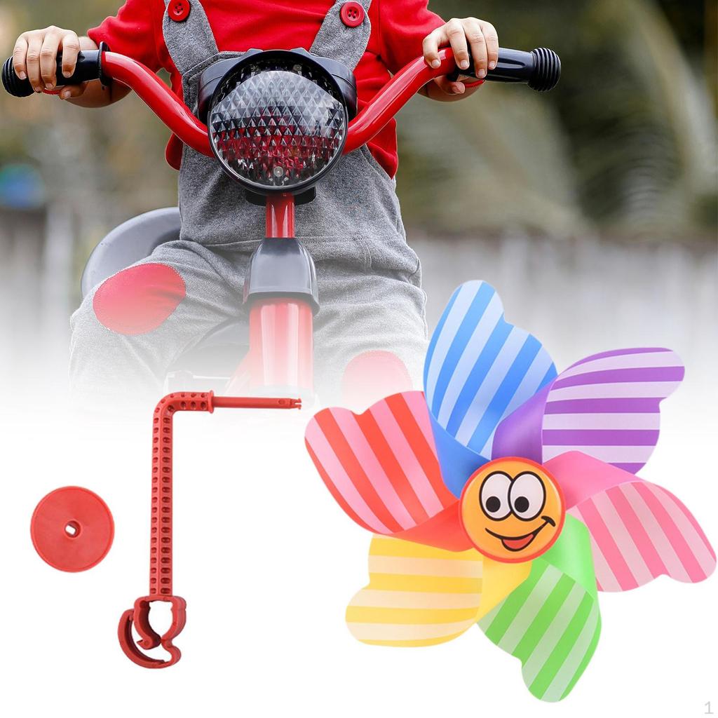 Kids Bike Windmill Decoration Cute Handlebar Pinwheel for Pushchair