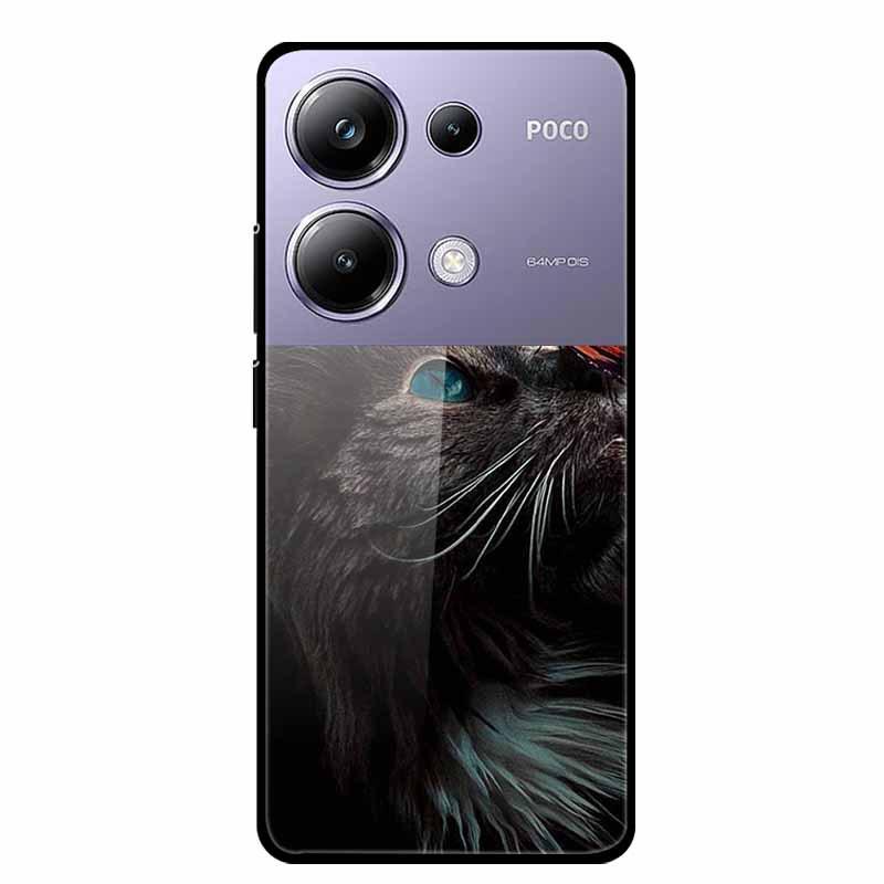 Colorful Aesthetic Tempered Glass Phone Case for Redmi 12 5G & POCO M6 PRO