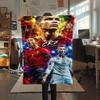 1PC CR7 Patterned Flannel Blanket Suitable For All Seasons for Home Decor Warmth and Comfort Gifts Holiday Present