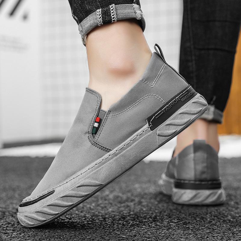 Ice Silk Men's Shoes Loafers Summer Breathable Thin Old Beijing Cloth Shoes Sports and Leisure Versatile Trend Canvas Board Shoes