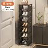 Stackable Multilayer Shoe Rack Narrow Shape Sneakers Shoe Storage Save Space Doorway Corner Shoe Rack Large Capacity Shoe Stand