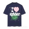 Sp5der 3D Puff Print Graphic Tee Men Loose Fit Cotton Short Sleeve T-Shirt Casual Wear