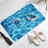 Dolphin Playful Underwater Door Mat Sea Life Soft Non-Slip Washable Bath Rug Bathroom Bedroom Living Room Home Decor Mat 1PC