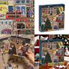 Winterliches Weihnachtliches Straßenbild Muster Puzzle Spielzeug Für Erwachsene Und Zum Stressabbau